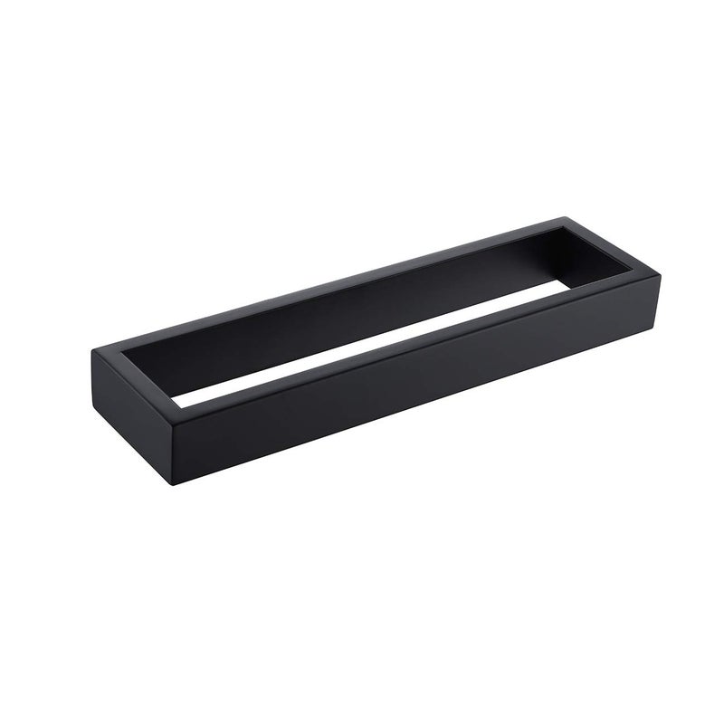 Miyili Matte Black Hand Towel Ring SUS 304 Stainless Steel Bath Towel Holder Contemporary Style Wall Mount, D03B26 - Image 1